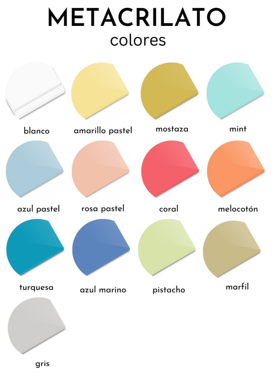 Metacrilato color marfil de tono pastel